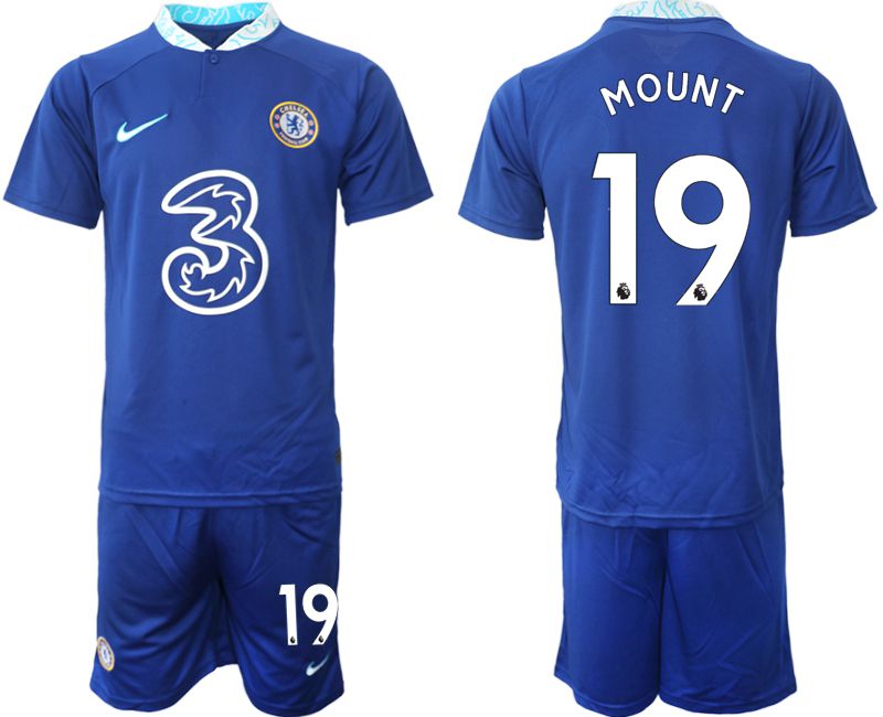 Men 2022-2023 Club Chelsea FC home blue #19 Soccer Jersey->chelsea jersey->Soccer Club Jersey